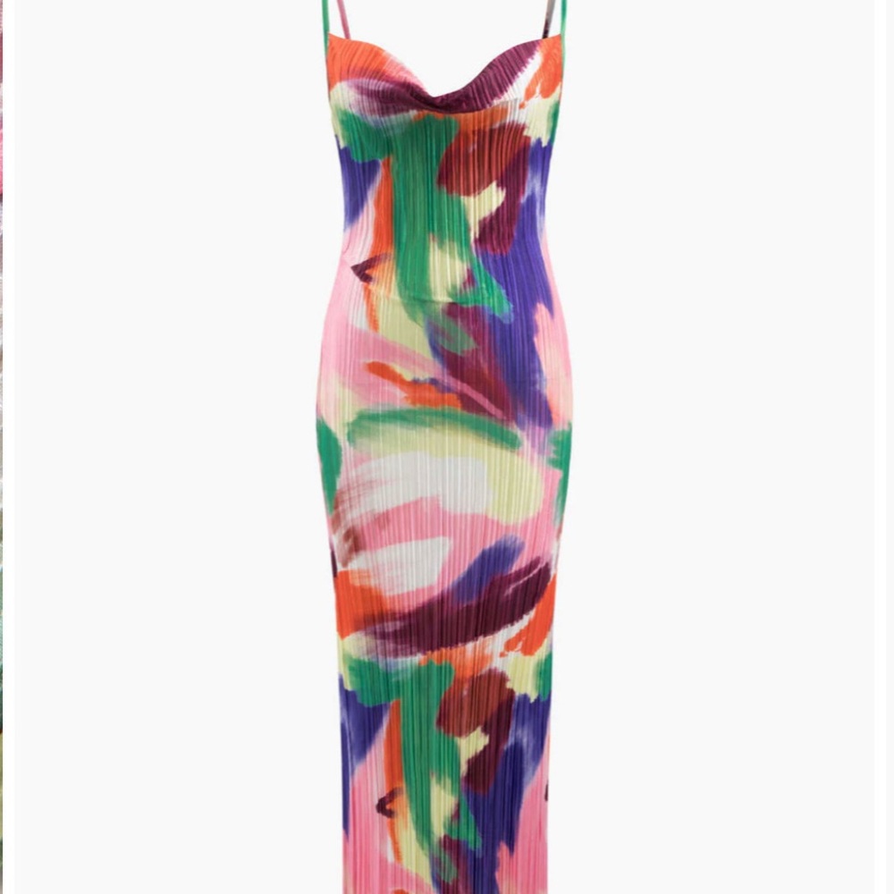 Colorful Abstract Maxi Dress